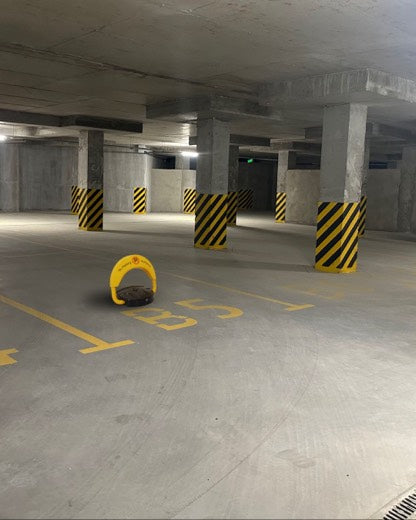 ParkGuard parking barrier holding a parking spot